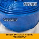  Ống bạt gân sần phi 250MM cuộn 20M - Ống bạt tải bùn cát sỏi bê tông Việt Úc 