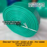  Ống bạt xanh ngọc 28C phi 100MM cuộn 50M - Ống bạt bơm cát sỏi Việt Úc 