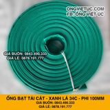  Ống bạt xanh ngọc 34C phi 100MM cuộn 20M - Ống bạt bơm cát sỏi Việt Úc 