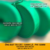  Ống bạt xanh ngọc phi 120MM cuộn 50M - Ống bạt tải nước cát sỏi Việt Úc 