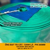  Ống bạt xanh ngọc phi 200MM cuộn 20M - Ống bạt bơm cát sỏi Việt Úc 