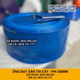  Ống bạt gân sần phi 200MM cuộn 40M - Ống bạt tải bùn cát sỏi bê tông Việt Úc 