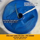  Ống bạt gân sần phi 200MM cuộn 40M - Ống bạt tải bùn cát sỏi bê tông Việt Úc 