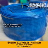  Ống bạt gân sần phi 200MM cuộn 50M - Ống bạt tải bùn cát sỏi bê tông Việt Úc 