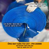  Ống bạt gân sần phi 200MM cuộn 20M - Ống bạt tải bùn cát sỏi bê tông Việt Úc 