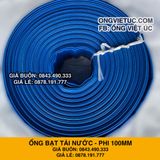  Ống bạt bơm nước Phi 100MM cuộn 30M - Ống bạt cốt dù Việt Úc 