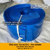  Ống bạt bơm nước Phi 200MM cuộn 15M - Ống bạt cốt dù Việt Úc 