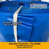  Ống bạt bơm nước Phi 200MM cuộn 40M - Ống bạt cốt dù Việt Úc 