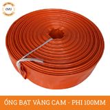  Ống bạt vàng cam phi 100MM cuộn 50M - Ống bạt mềm tải cát Việt Úc 