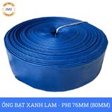  Ống bạt bơm nước Phi 76mm (80mm) cuộn 50M - Ống bạt cốt dù Việt Úc 