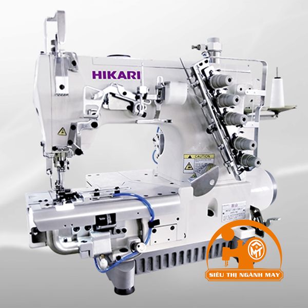 Máy viền ống điện tử xén trái, nhấc chân vịt tự động (cắt chỉ bằng hơi ), có trợ lực HW782T-33A×356RV/UAC2/ AK/PL