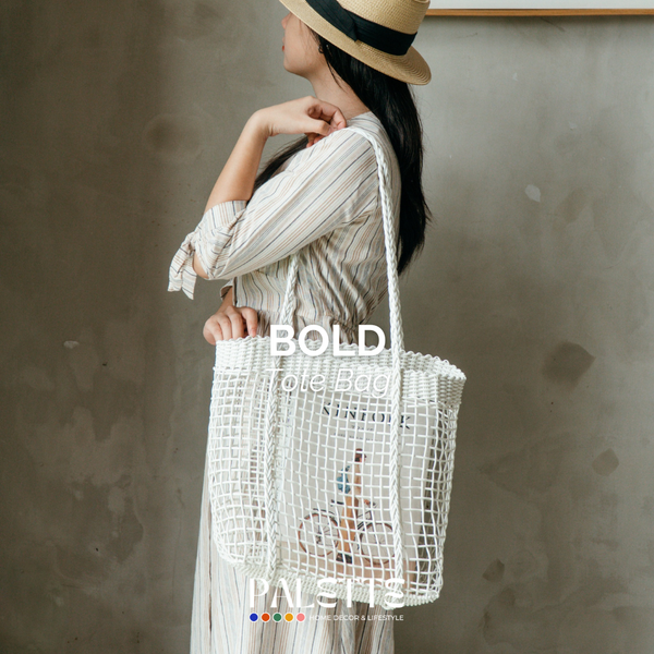  BOLD TOTE BAG - CLOUD WHITE 