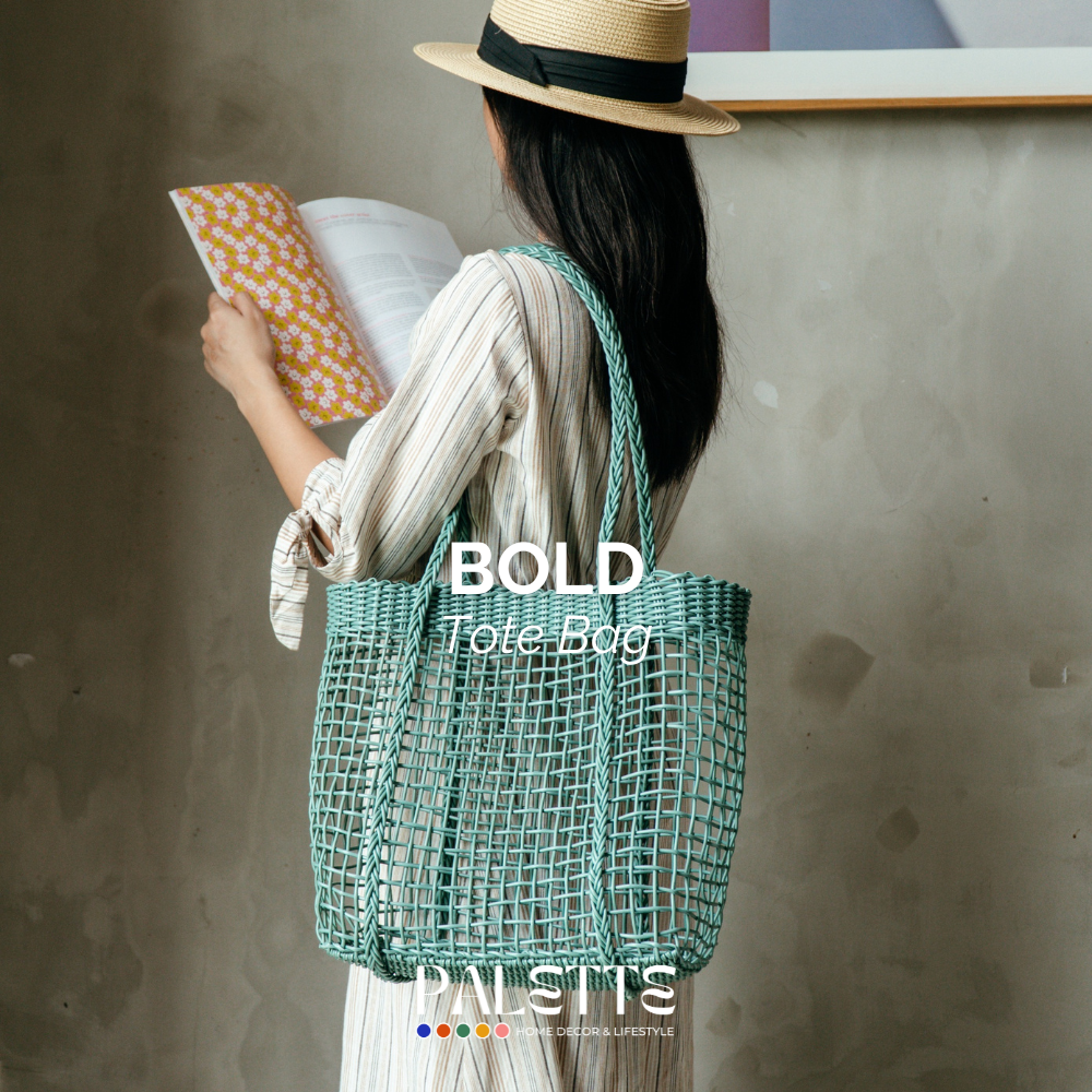  BOLD TOTE BAG - CLAY BLUE 