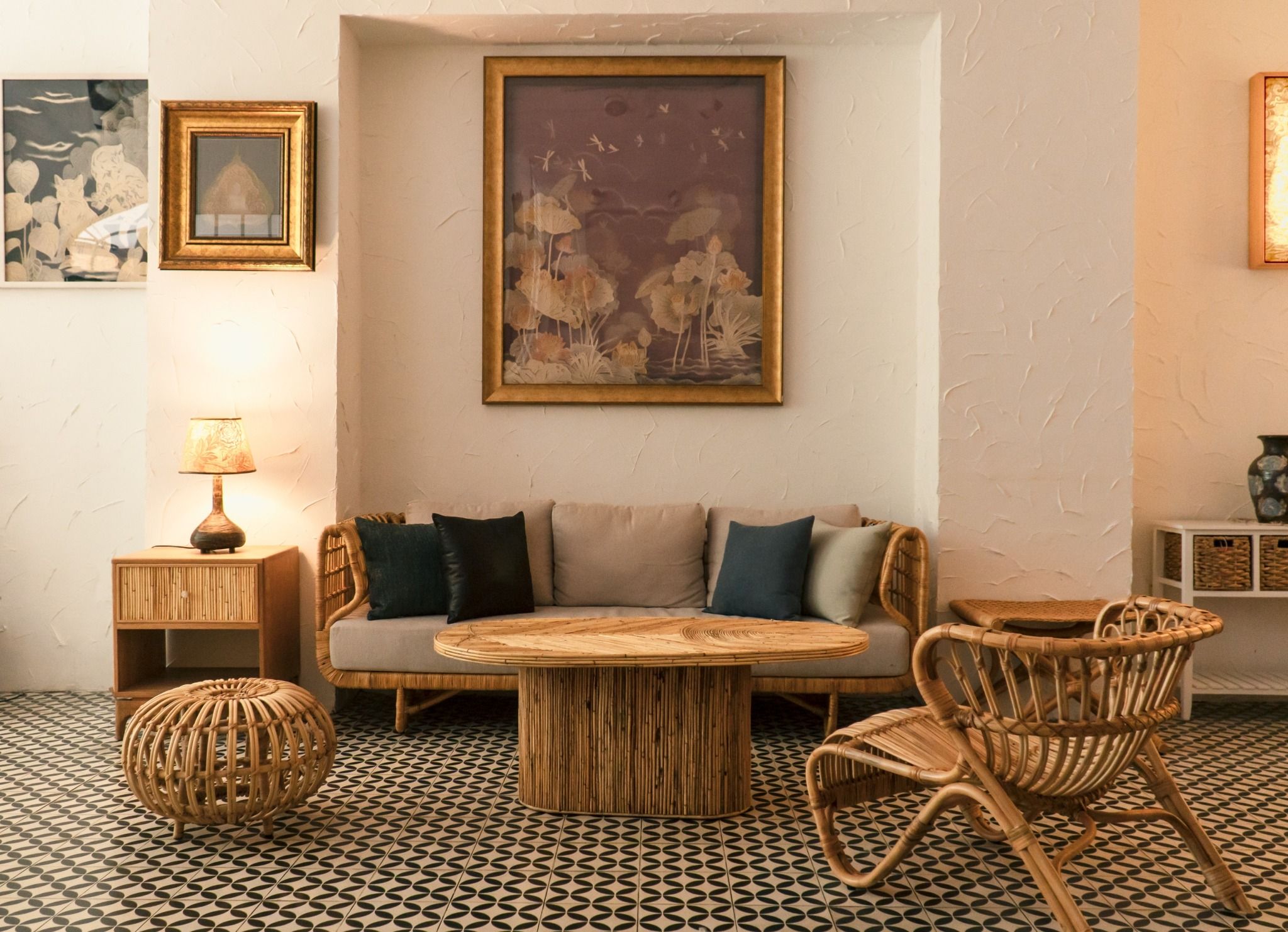 BÀN SOFA MÂY RẮC LEAFY