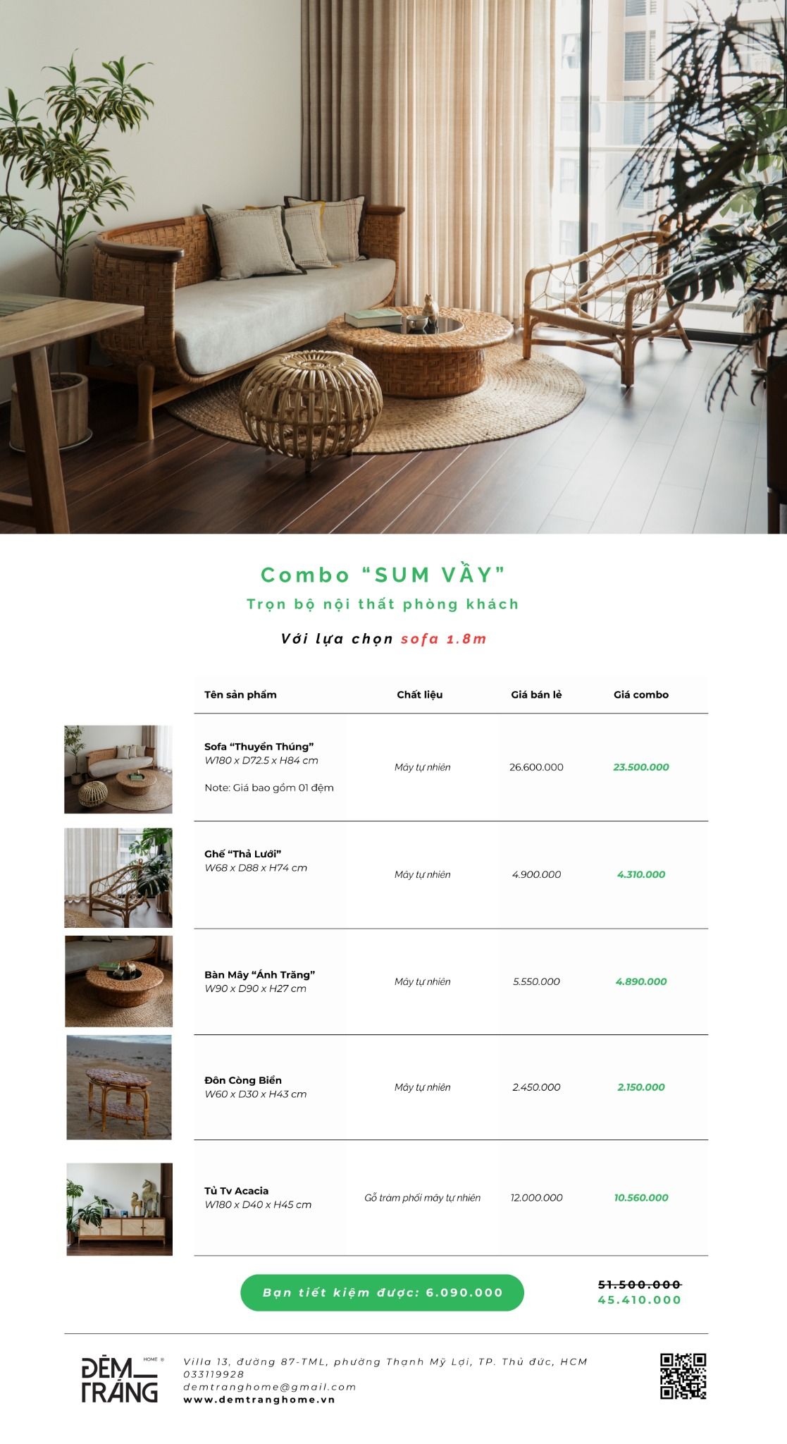 COMBO SUM VẦY - TRỌN BỘ PHÒNG KHÁCH