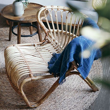  GHẾ ARMCHAIR MÂY THƯ GIÃN - LƯNG THẤP 