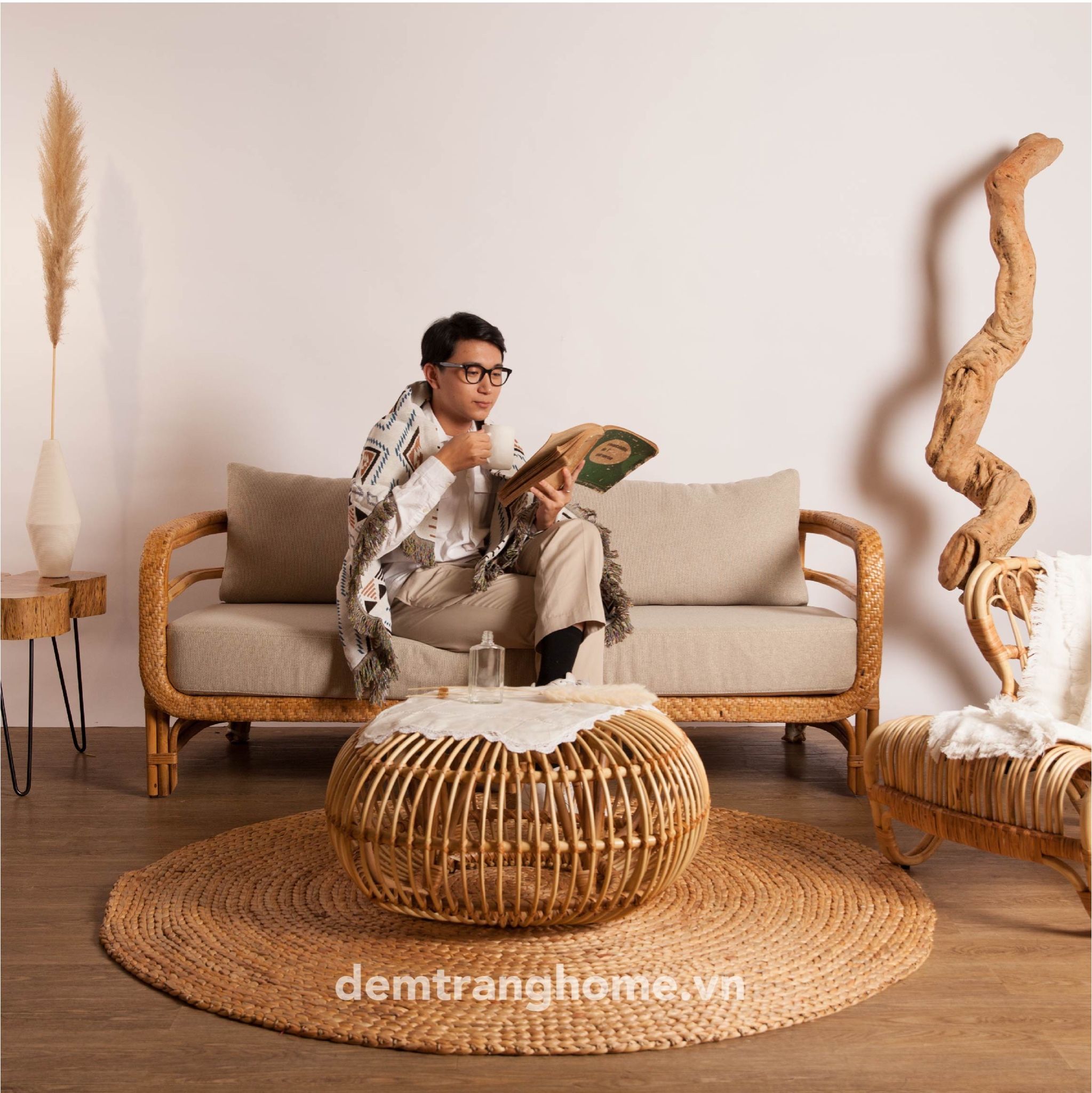 SOFA GRANDE - SOFA MÂY TỰ NHIÊN