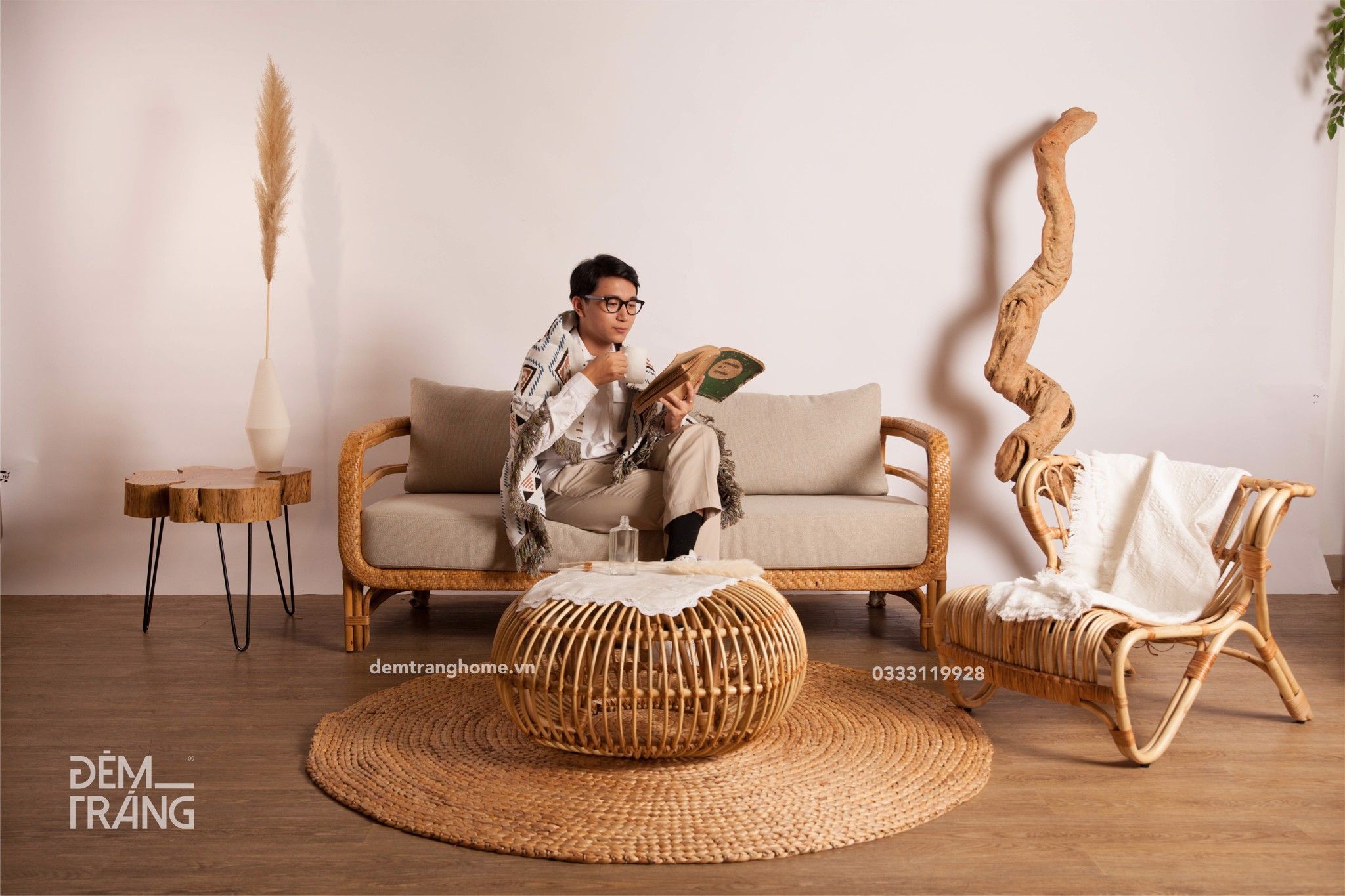 SOFA GRANDE - SOFA MÂY TỰ NHIÊN