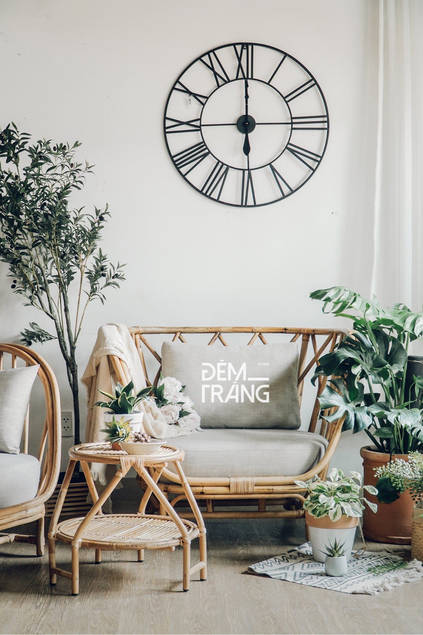 Sofa mây vòng đơn