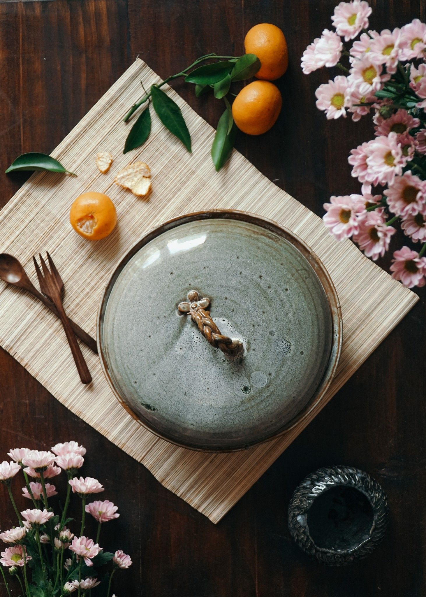 Khay bánh mứt - Gốm Thủ Công - Gốm Vuốt Tay