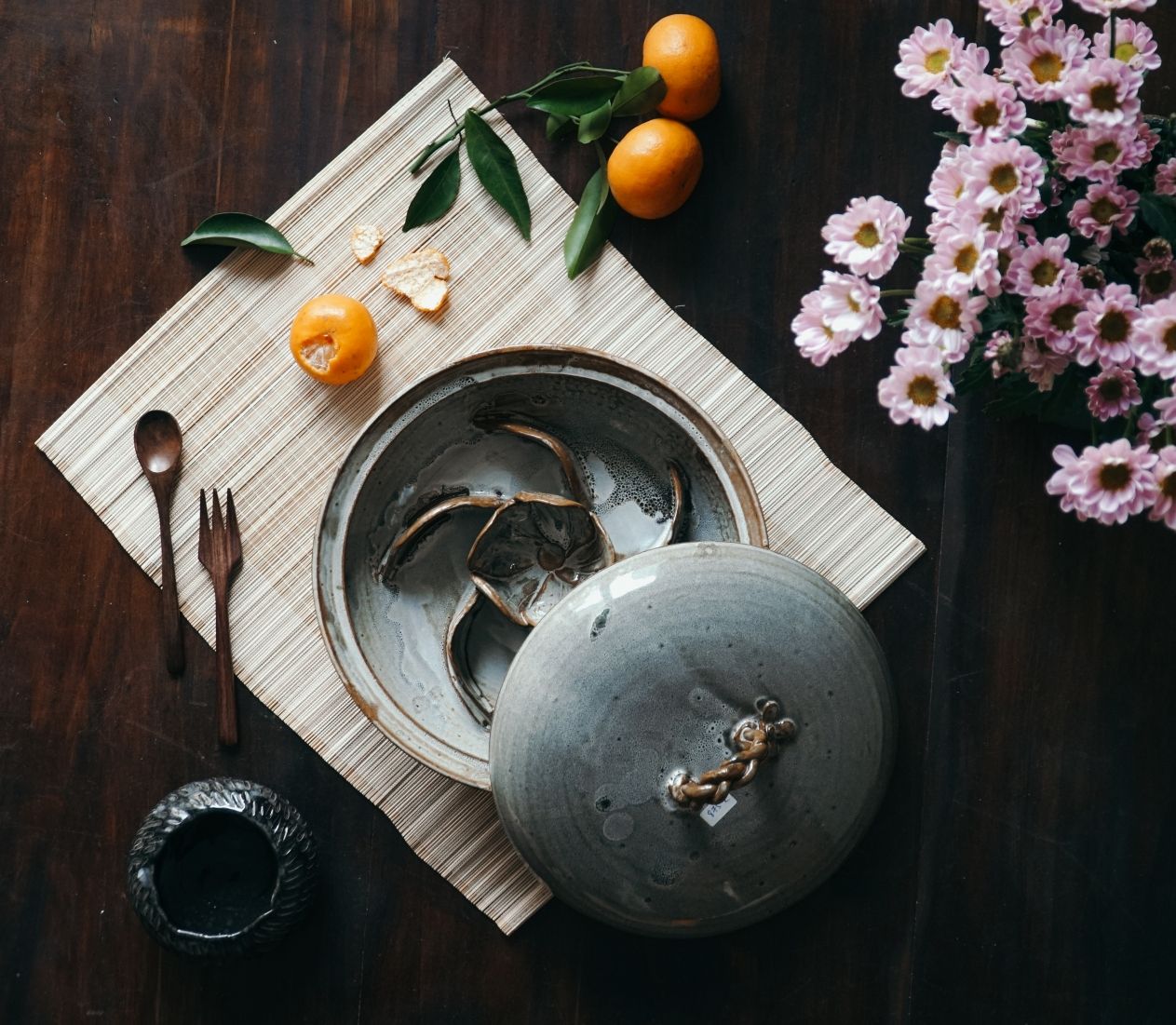 Khay bánh mứt - Gốm Thủ Công - Gốm Vuốt Tay