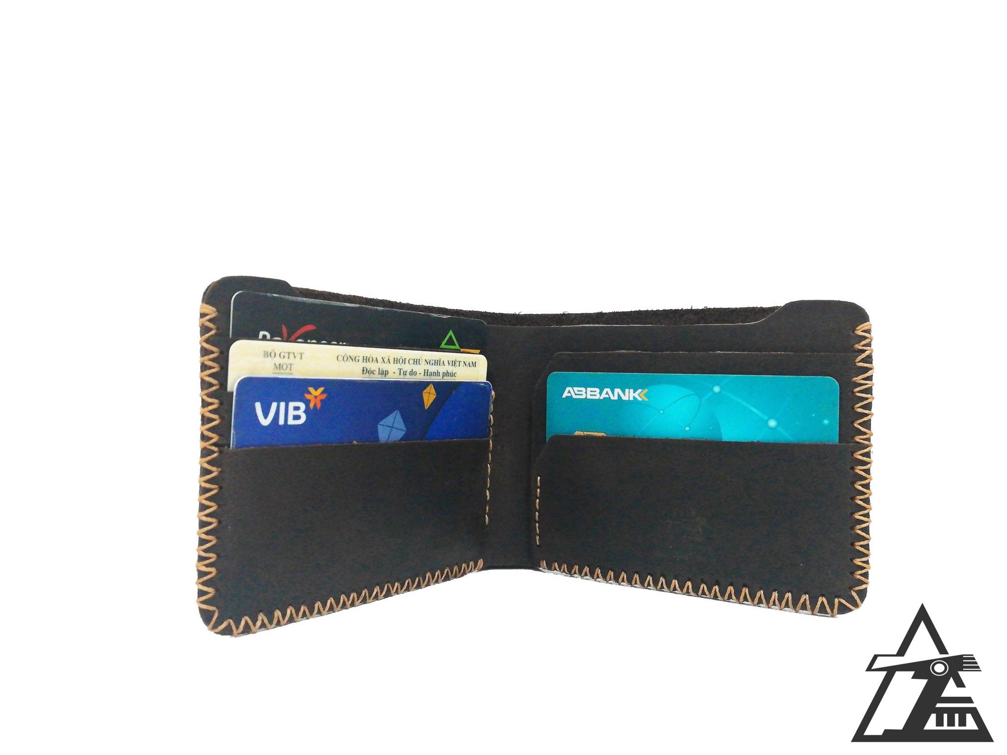 VÍ NGANG DA BÒ 100% MÀU ĐEN TUYỀN