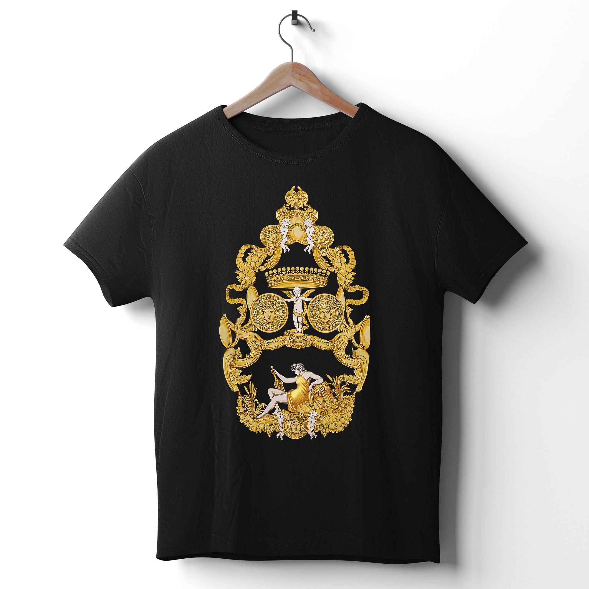 ÁO THUN IN CAO CẤP VERSACE VINTAGE BLASONE BAROCCO