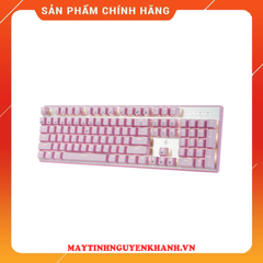 BÀN PHÍM CƠ BJX KM9 Pink Full Size Blue Switch (Pink Version) MOI BH 25 THANG