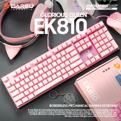 Bàn phím cơ DareU EK810 Queen Pink Blue switch NEW BH 12 THÁNG