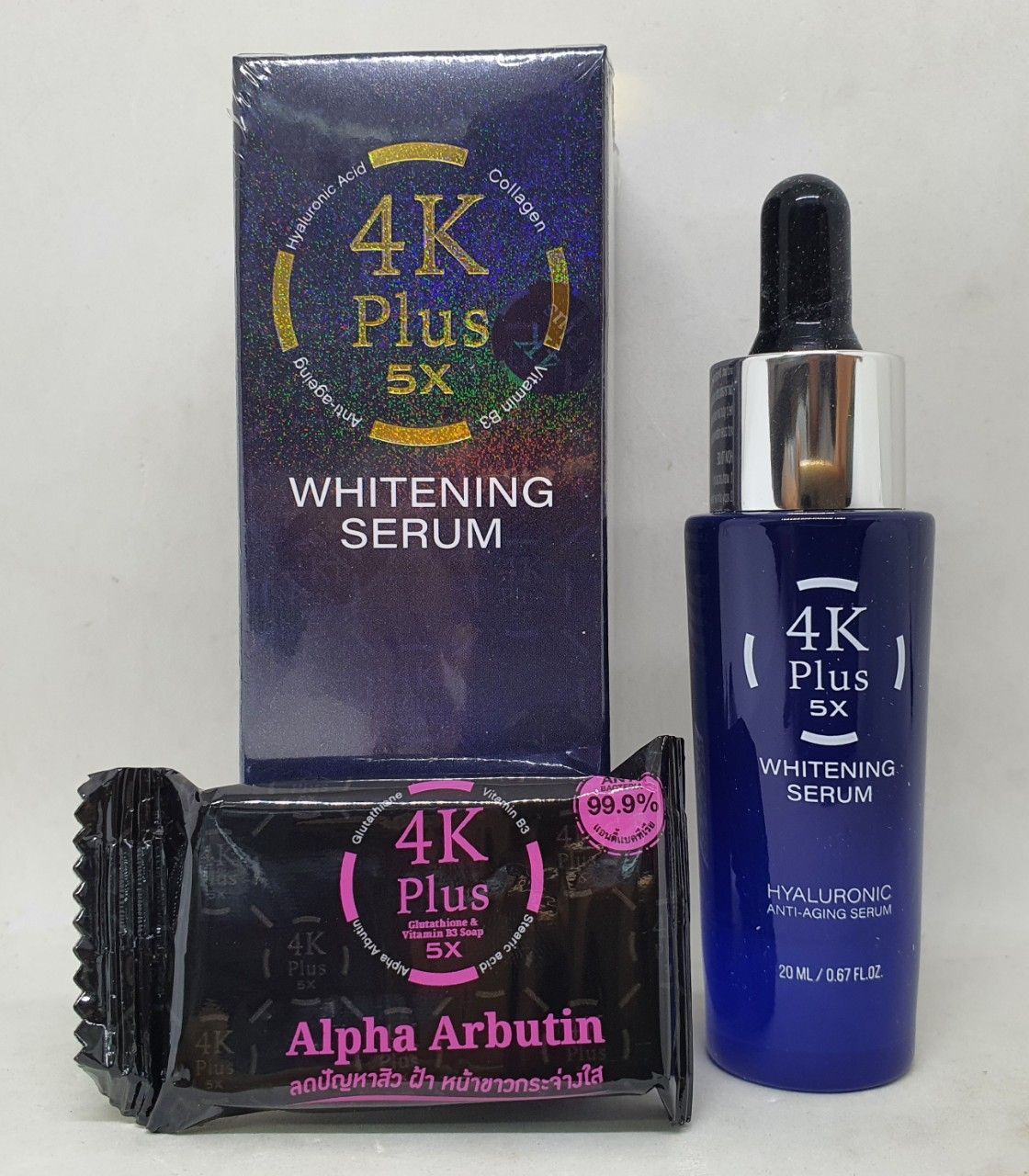 4K plus 5x whitening serum giúp trắng da xóa bỏ vết thâm chính hãng thái lan 20 ml