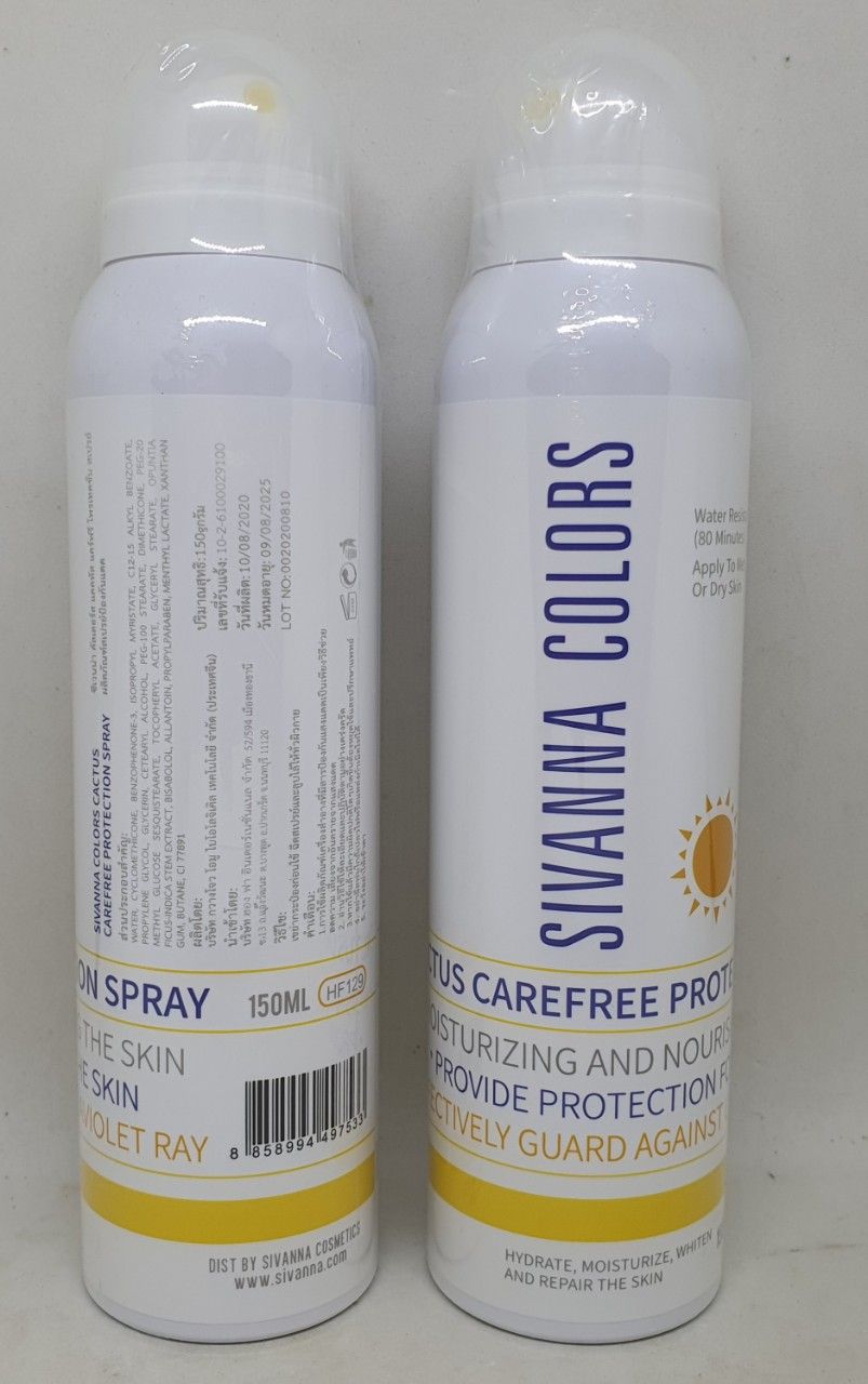 Xịt chống nắng sivanna colors bảo vệ da hàng chính hãng thái lan 150 ml