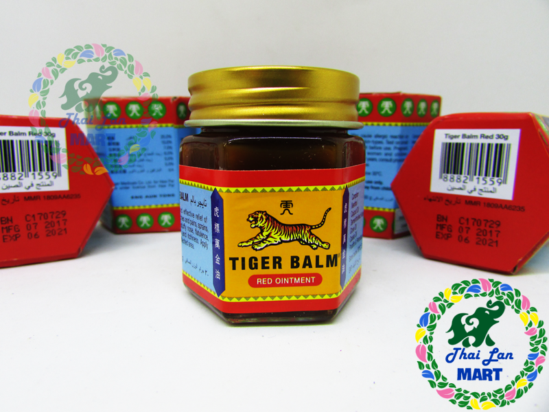 Dầu cù là con hổ tiger balm đỏ singapore chính hãng 30 gam
