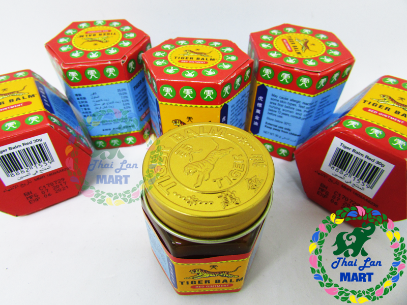 Dầu cù là con hổ tiger balm đỏ singapore chính hãng 30 gam
