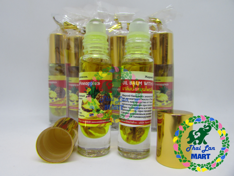 Dầu lăn oil balm with herb pineapple otop hương trái thơm chính hãng thái lan 8 ml