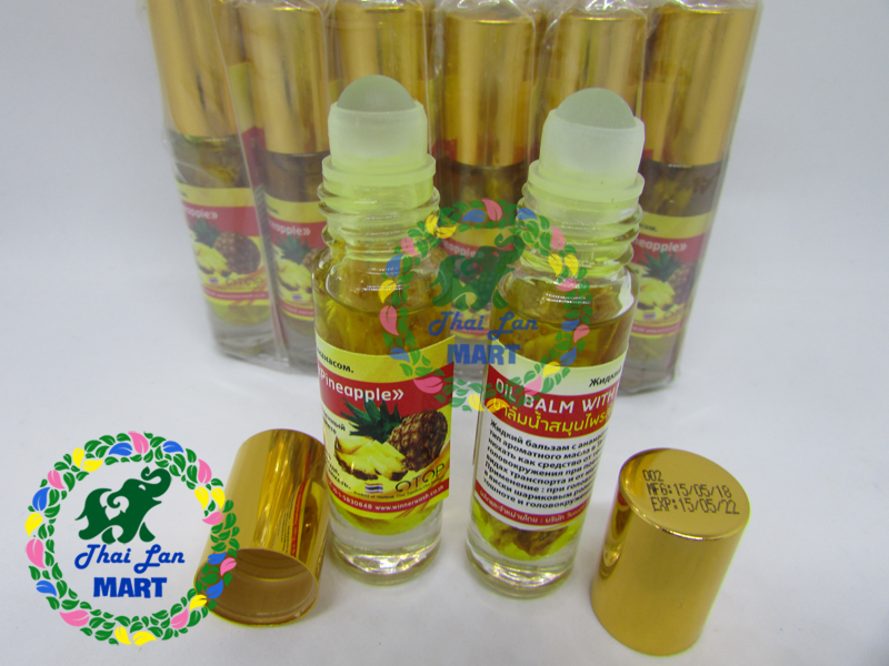 Dầu lăn oil balm with herb pineapple otop hương trái thơm chính hãng thái lan 8 ml