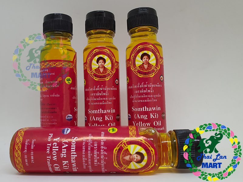 Dầu gió nước vàng somthawin yellow oil chính hãng thái lan 24ml