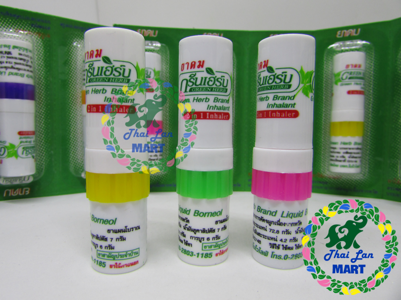  6 ống hít thông mũi green herb nasal inhaler 2 trong 1 chính hãng thái lan 