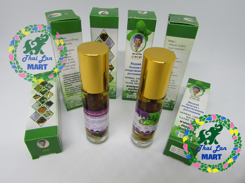 Dầu lăn 13 loại thảo dược herbal liquid balm yatim thái lan 8 ml