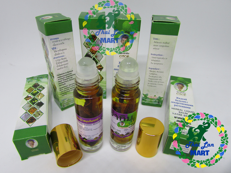 Dầu lăn 13 loại thảo dược herbal liquid balm yatim thái lan 8 ml