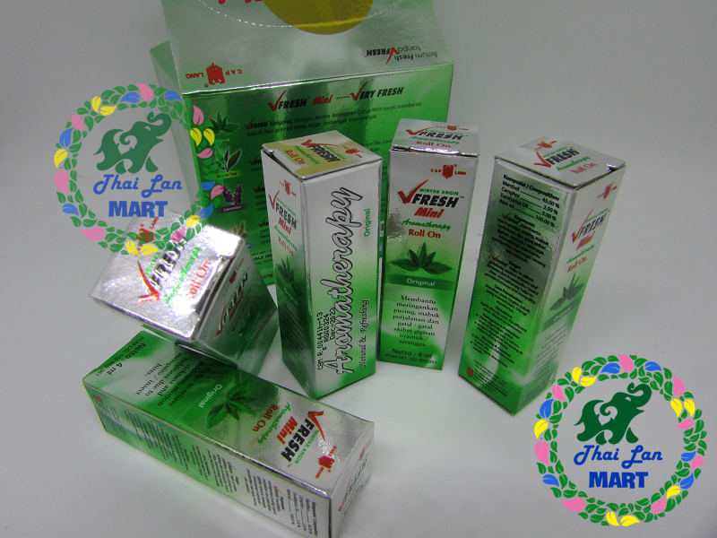 Dầu gió lăn vfresh mini original indonesia mùi hương nguyên thủy chính hãng 4 ml