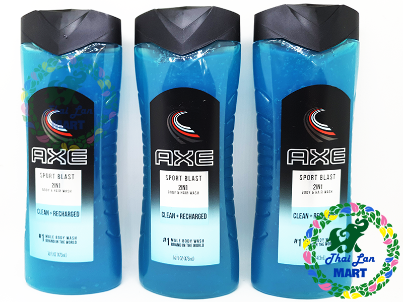 Dầu gội mỹ axe sport blast nam 2in1 body và tóc 473 ml