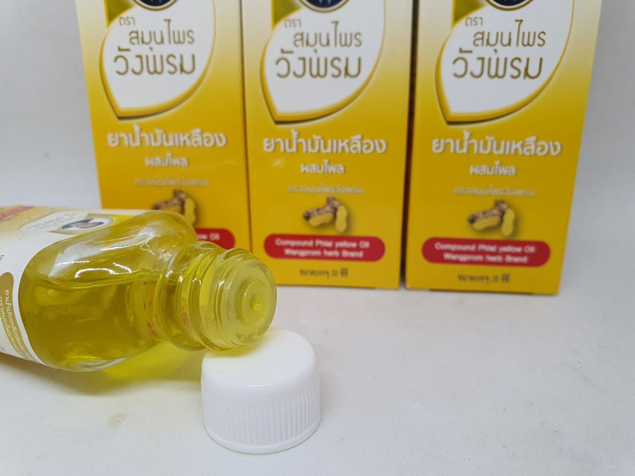  Dầu gió compound phlal yellow oil wangprom herb brand chính hãng thái lan 20 ml 