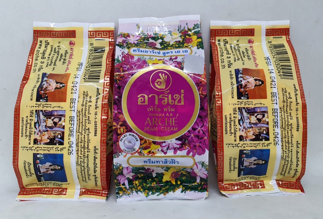 24 hủ kem arche pearl cream ngọc trai dưỡng trắng da trị mụn nám tàn nhang thái lan 3 gam