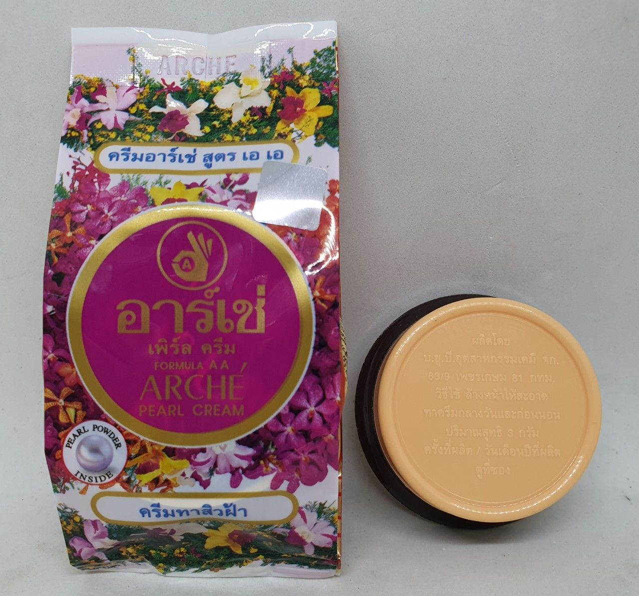 24 hủ kem arche pearl cream ngọc trai dưỡng trắng da trị mụn nám tàn nhang thái lan 3 gam