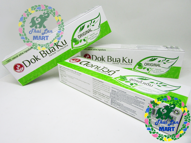 Kem đánh răng thảo dược dok bua ku original thái lan 150 gam