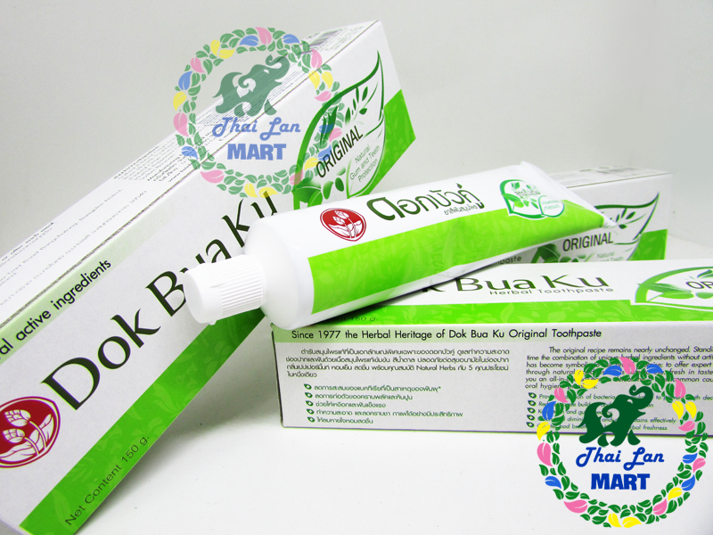 Kem đánh răng thảo dược dok bua ku original thái lan 150 gam