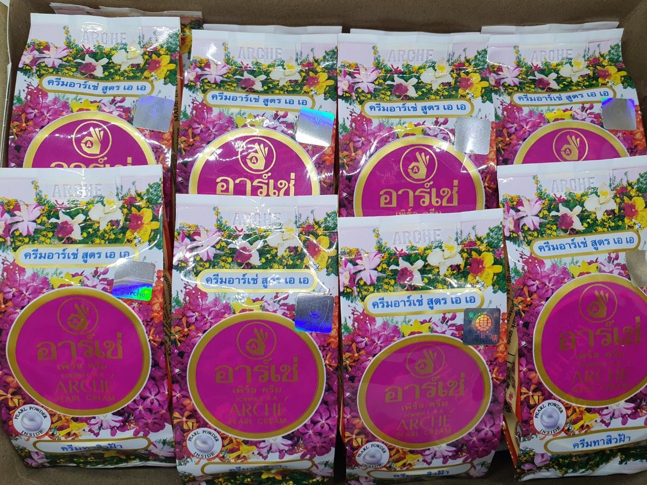 24 hủ kem arche pearl cream ngọc trai dưỡng trắng da trị mụn nám tàn nhang thái lan 3 gam