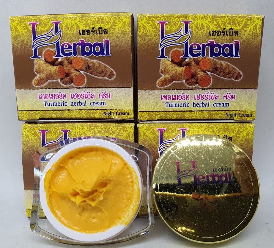 Kem nghệ vàng turmeric herbal night cream trị mụn nám tàn nhang sử dụng ban đêm thái lan 5 gam