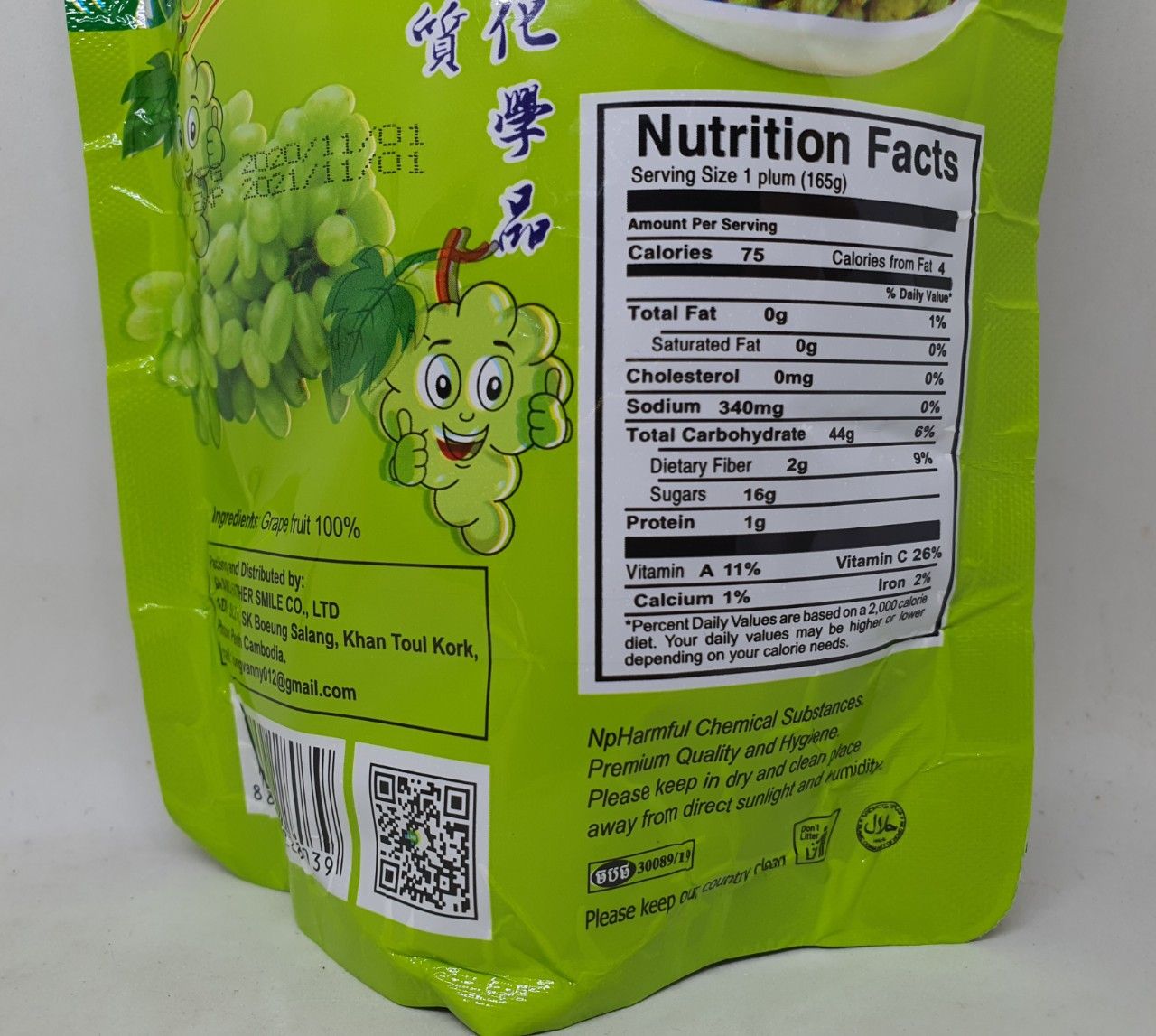 Nho khô grando premium seedless green raisins thái lan 60gr