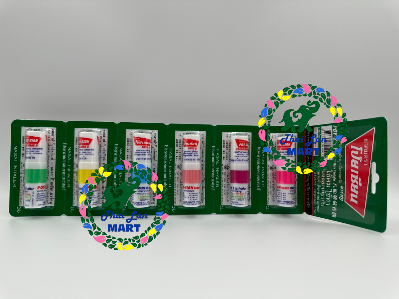  6 ống hít inhaler poy sian giúp thông mũi hàng nội địa chính hãng thái lan 